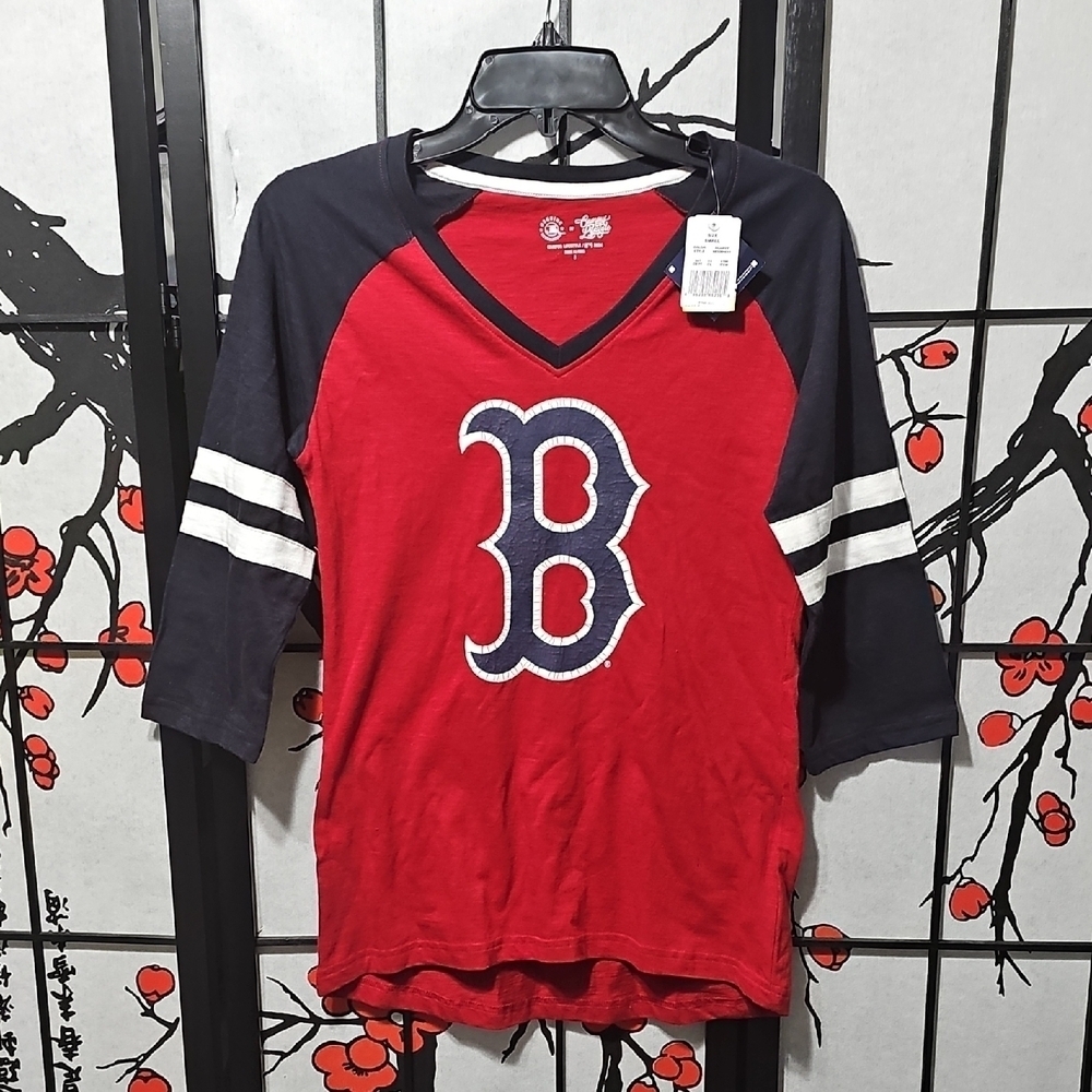 Boston Red Sox V Neck Shirt‎ Size XS New - Picture 2 of 6